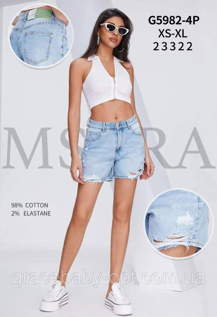 Шорти джинсові жіночі оптом, XS-XL рр., № Nk-G5982-4Р, фото 1