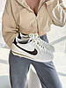 Жіночі кросівки Nike Cortez Beige Brown cacao wow Найк Кортез низькі бежеві з коричневим шкіряні демісезон, фото 7