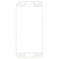 Захисне скло Samsung A320 Galaxy A3 2017, з білою рамкою на весь дисплей, 3D