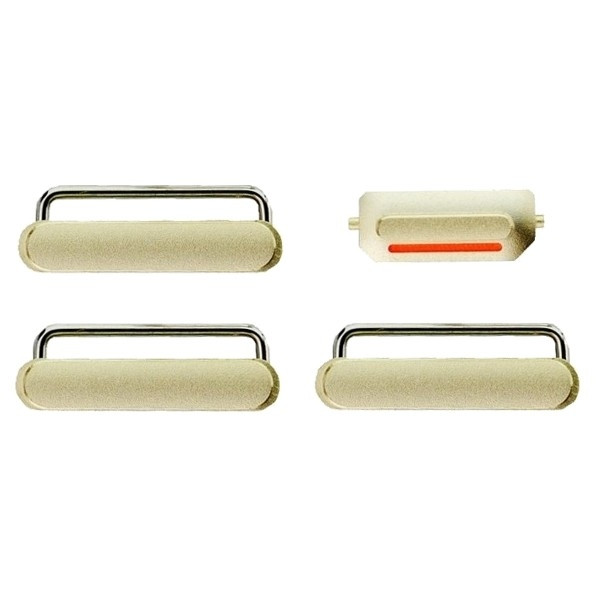 Комплект бічних кнопок iPhone 6S золотистий, повний комплект, 4шт., фото 1