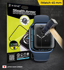 Захисна плівка Apple Watch 7 45mm, із чорною рамкою, протиударна, 0.3mm, 3D, Stealth Armor Watch Screen Protec