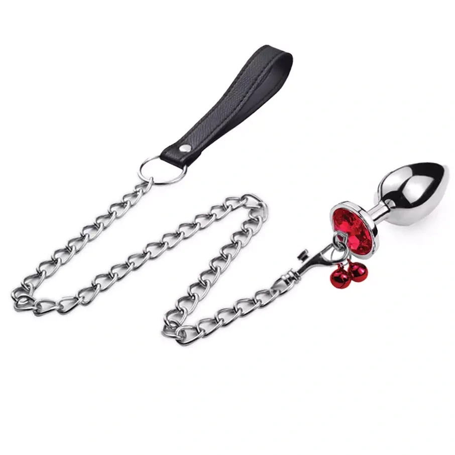 Анальна пробка з повідцем Clara Morgane My Little Leash Plug Small AIW Or2654, фото 1