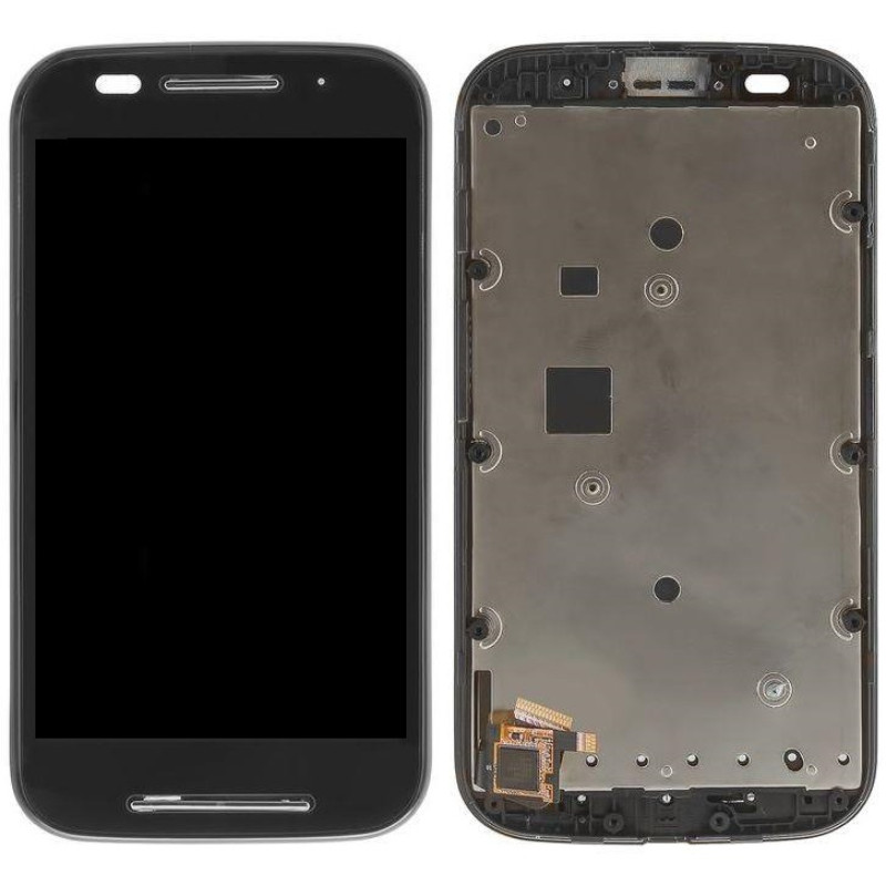 Дисплей Motorola XT1021 Moto E /XT1022 /XT1023 /XT1025 чорний, з рамкою, фото 1