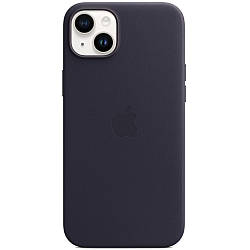 Шкіряний чохол iPhone 14 Plus Apple Leather Case with MagSafe (анімація) Ink