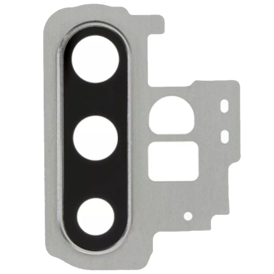 Скло камери Samsung N975 Galaxy Note 10+ /N976 з рамкою сріблястого кольору, Aura Glow, фото 1