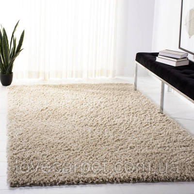 Килим Shaggy Fantasy beige прямокутний 1.50х3.00