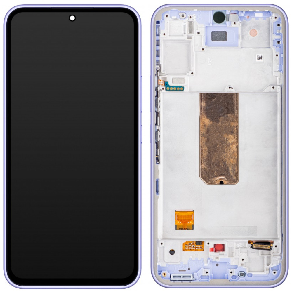 Дисплей Samsung A546 Galaxy A54 чорний, OLED, з рамкою фіолетового кольору, Violet, фото 1