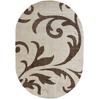 Килим Shaggy Fantasy бежево-коричневого кольору овал 2.00х3.00