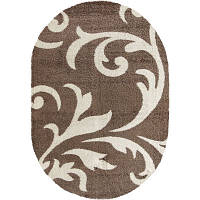 Килим Shaggy Fantasy коричневого кольору овал 2.00х3.00