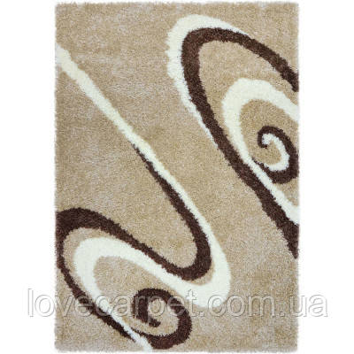 Килим Shaggy Fantasy beige прямокутний 1.60х3.00