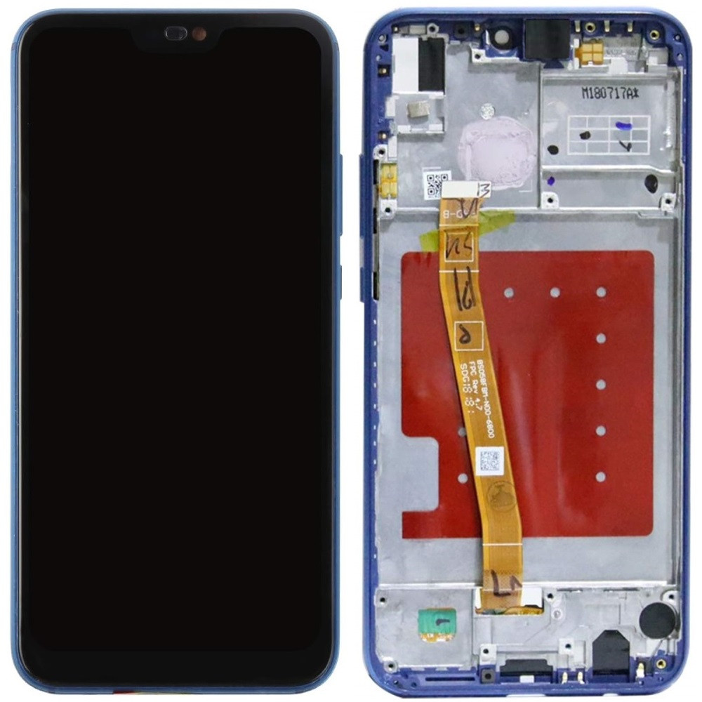 Дисплей Huawei P20 Lite /Nova 3e чорний, з рамкою синього кольору, Klein Blue, фото 1