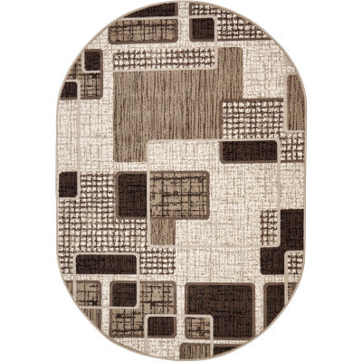 Килим Luna бежево-коричневого кольору овал 1.20х1.70, фото 1