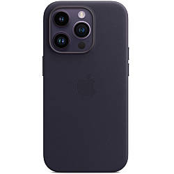 Шкіряний чохол iPhone 14 Pro Max Apple Leather Case with MagSafe - Ink