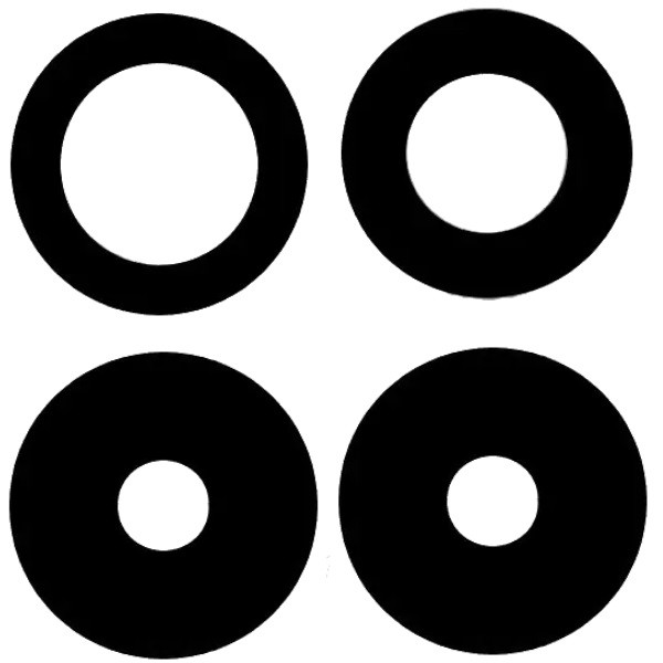 Скло камери Realme 8 4G /8 Pro без рамки, маленьке, комплект 4шт., фото 1