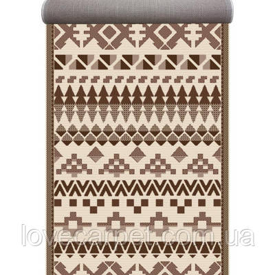 Доріжка Naturalle бежево-коричневого кольору безворсова 1.0 м