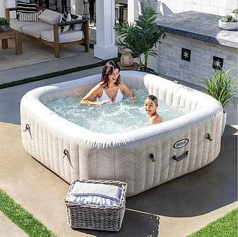 Басейн-джакузі надувний Intex 28472 196 х 71 см гідромасаж до 6 осіб