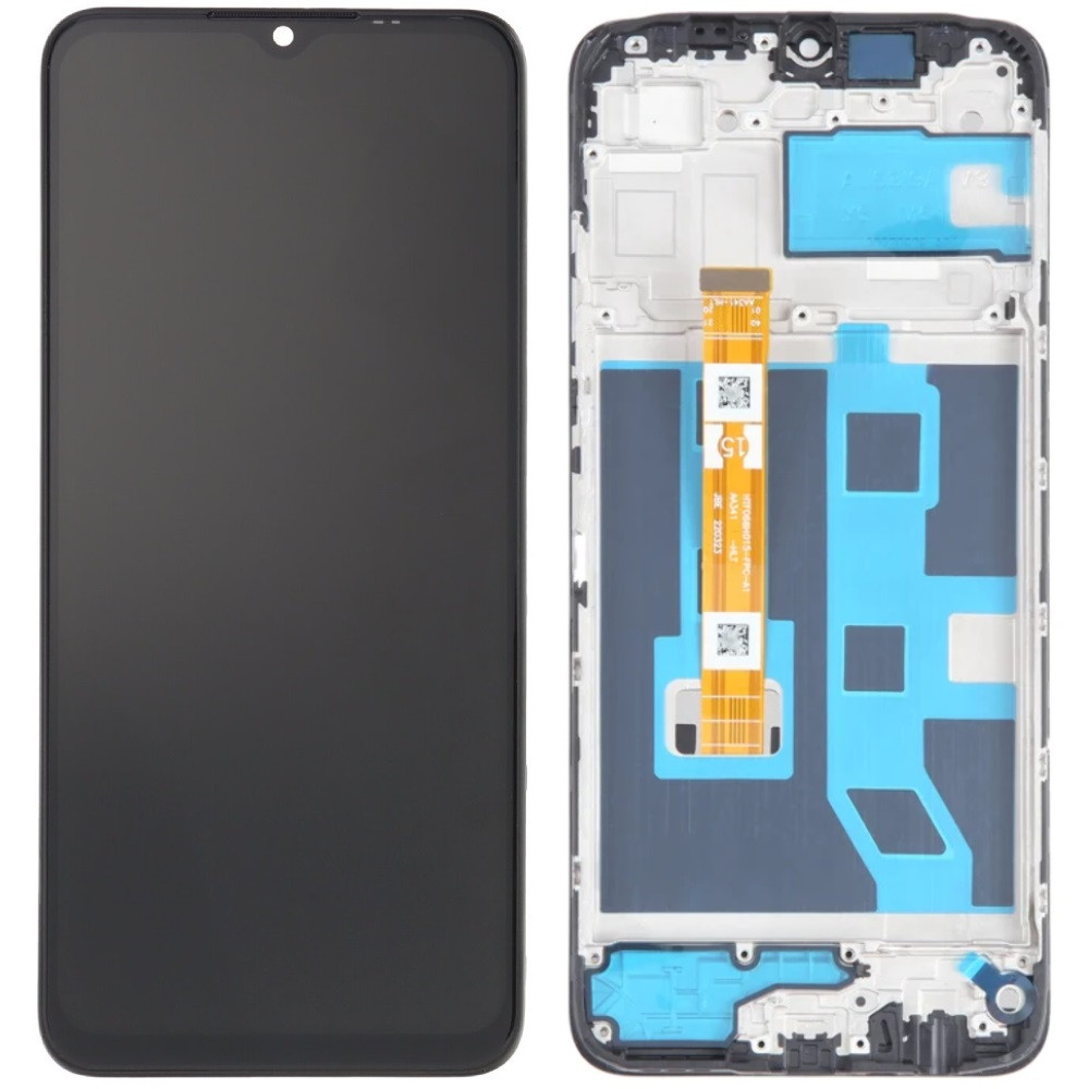 Дисплей Oppo A17 /A17k чорний, оригінал PRC, з рамкою, фото 1