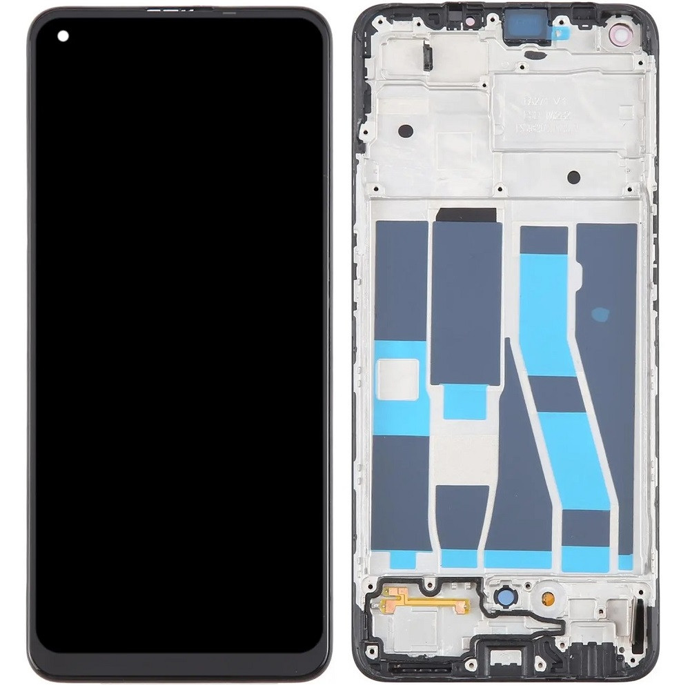 Дисплей Oppo A94 4G /Reno 5 Lite чорний, OLED, з рамкою, фото 1