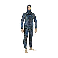 Гідрокостюм для підводного полювання Mares Polygon 5 mm синій-камуфляж