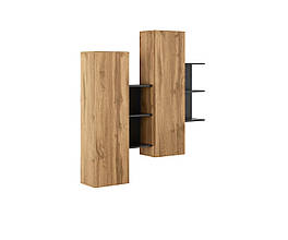 Тумба навісна в вітальню Каліста 60 см дуб аппалачі/антрацит Світ Меблів