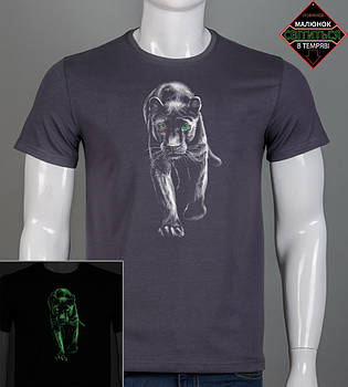 Футболка чоловіча Пантера 2518м (Уп.4шт M-XXL), Графіт