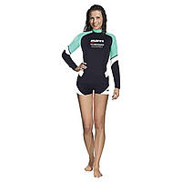 Лонгслів жіночий Mares Rash Guard Loose Fit UPF 30+ чорно-зелений