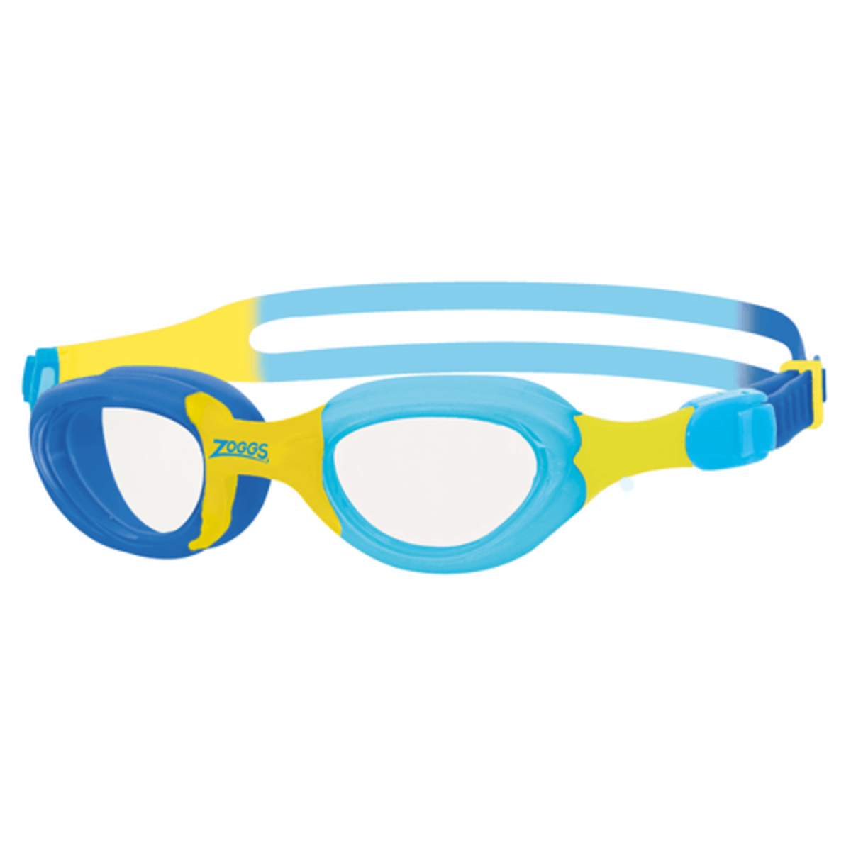 Окуляри для плавання дитячі Zoggs Little Super Seal 0-6 років синьо-жовті лінзи прозорі, фото 1
