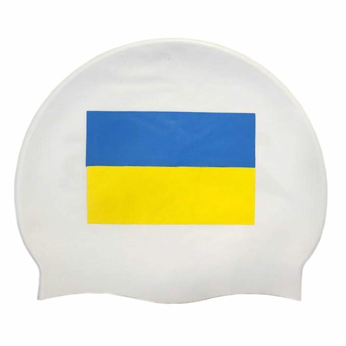 Шапочка для плавання Zoggs з лого UKR біла, фото 1