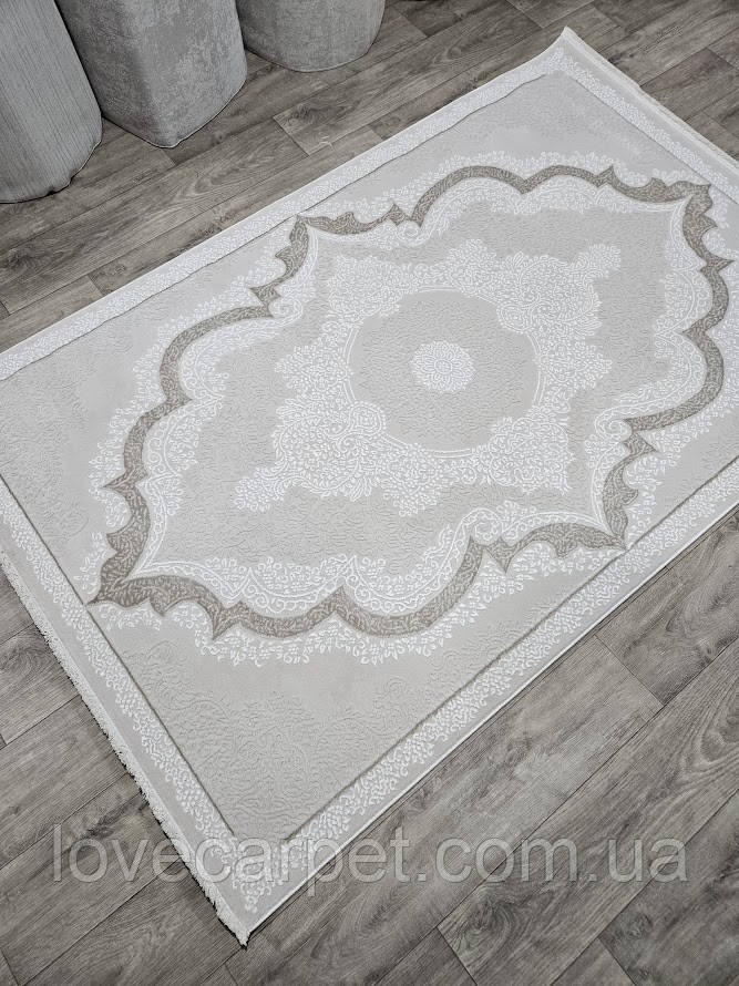 Килим 0.60х1.00 Овал MONO T064B CREAM / CREAM, фото 1