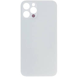 Задня кришка iPhone 12 Pro срібляста, з великими отворами під вікна камер, оригінал PRC