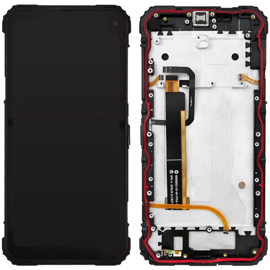 Дисплей Blackview BV6100 чорний, оригінал PRC, з рамкою, зі сканером відбитка пальця, фото 1