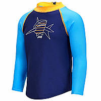 Лонгслів дитячий Zoggs Paper Shark Zip Sun Top UPF 50+ синій