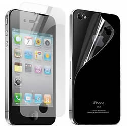 Захисна плівка iPhone 4 /4S, прозора, передня та задня