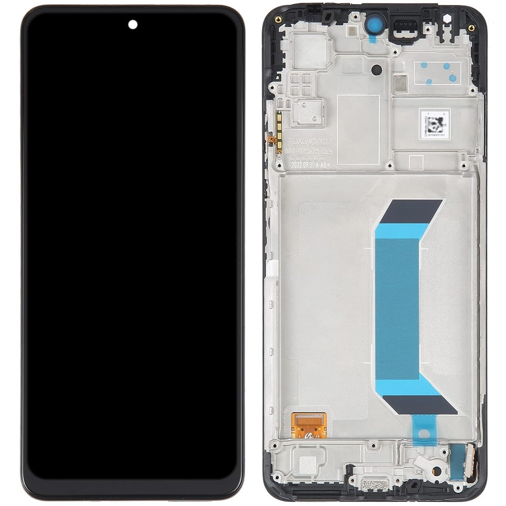 Дисплей Xiaomi Poco X5 /Redmi Note 12 5G чорний, Amoled, оригінал PRC, з рамкою, фото 1