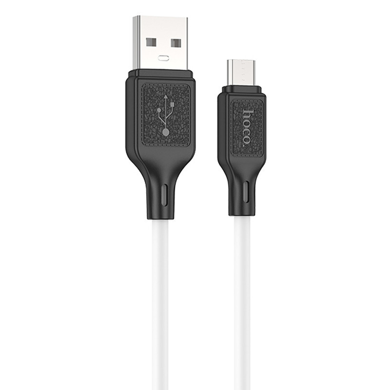 Дата кабель Hoco X90 Cool silicone USB to MicroUSB (1m) White, фото 1