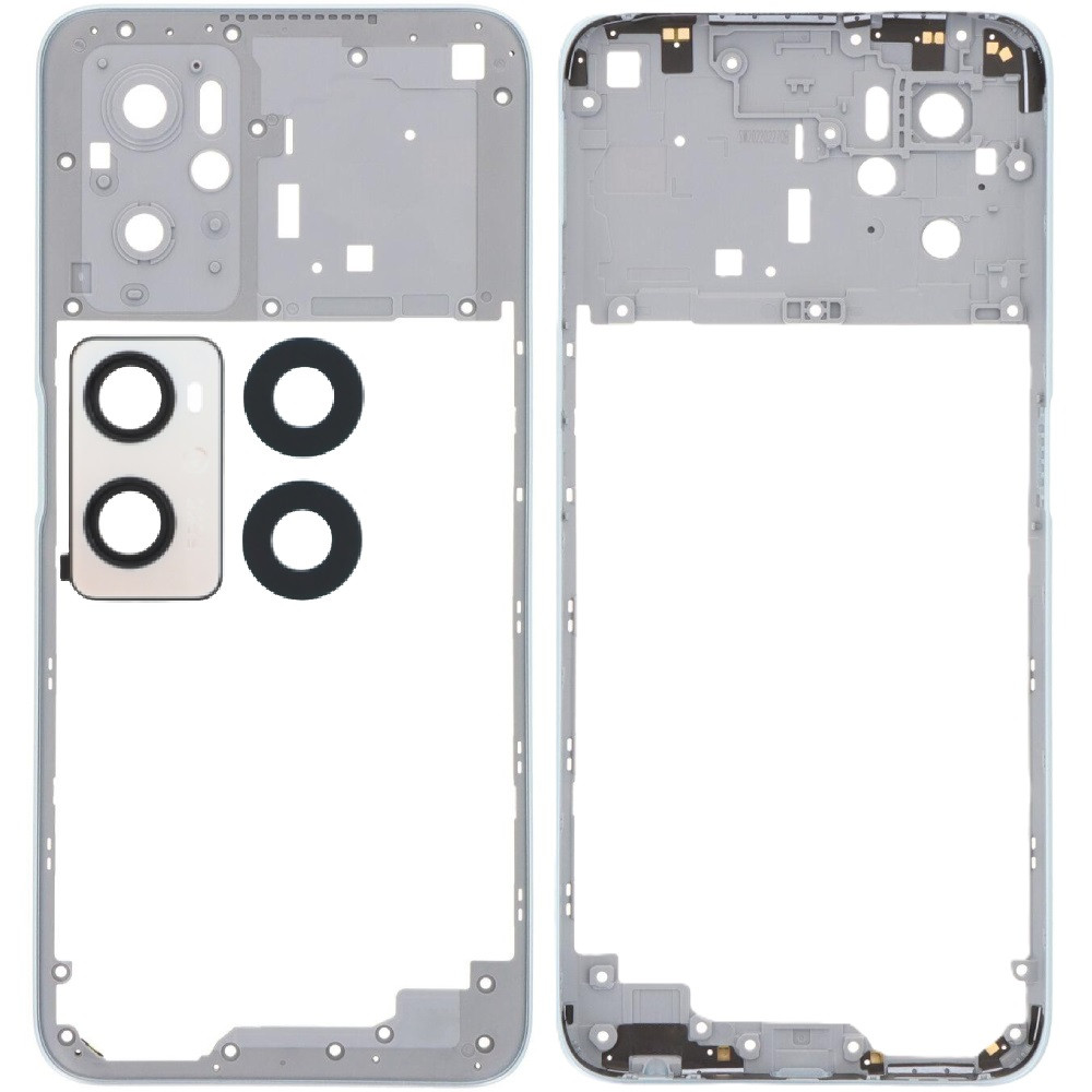 Рамка корпусу Oppo A96 блакитна, Sunset Blue + скло камери