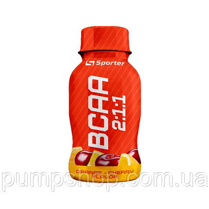 БЦАА шоти Sporter BCAA 2:1:1 100 мл (12 штук) вишня+апельсин, фото 1