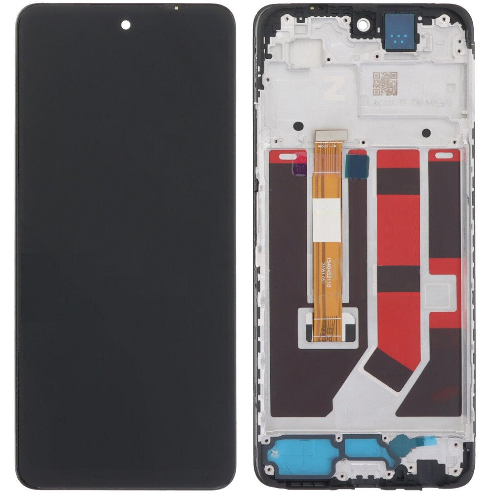 Дисплей Oppo A58 4G чорний, оригінал PRC, з рамкою, фото 1