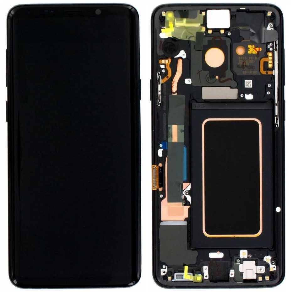 Дисплей Samsung G965 Galaxy S9+ чорний, OLED, з рамкою, Midnight Black, фото 1