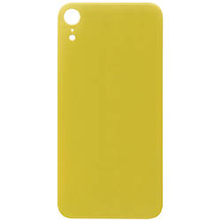 Задня кришка iPhone XR жовта, з маленькими отворами під вікна камер, оригінал PRC