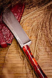 Ніж ручної роботи «Жар-птиця #1» з піхвами зі шкіри Х12МФ/60 HRC., фото 5