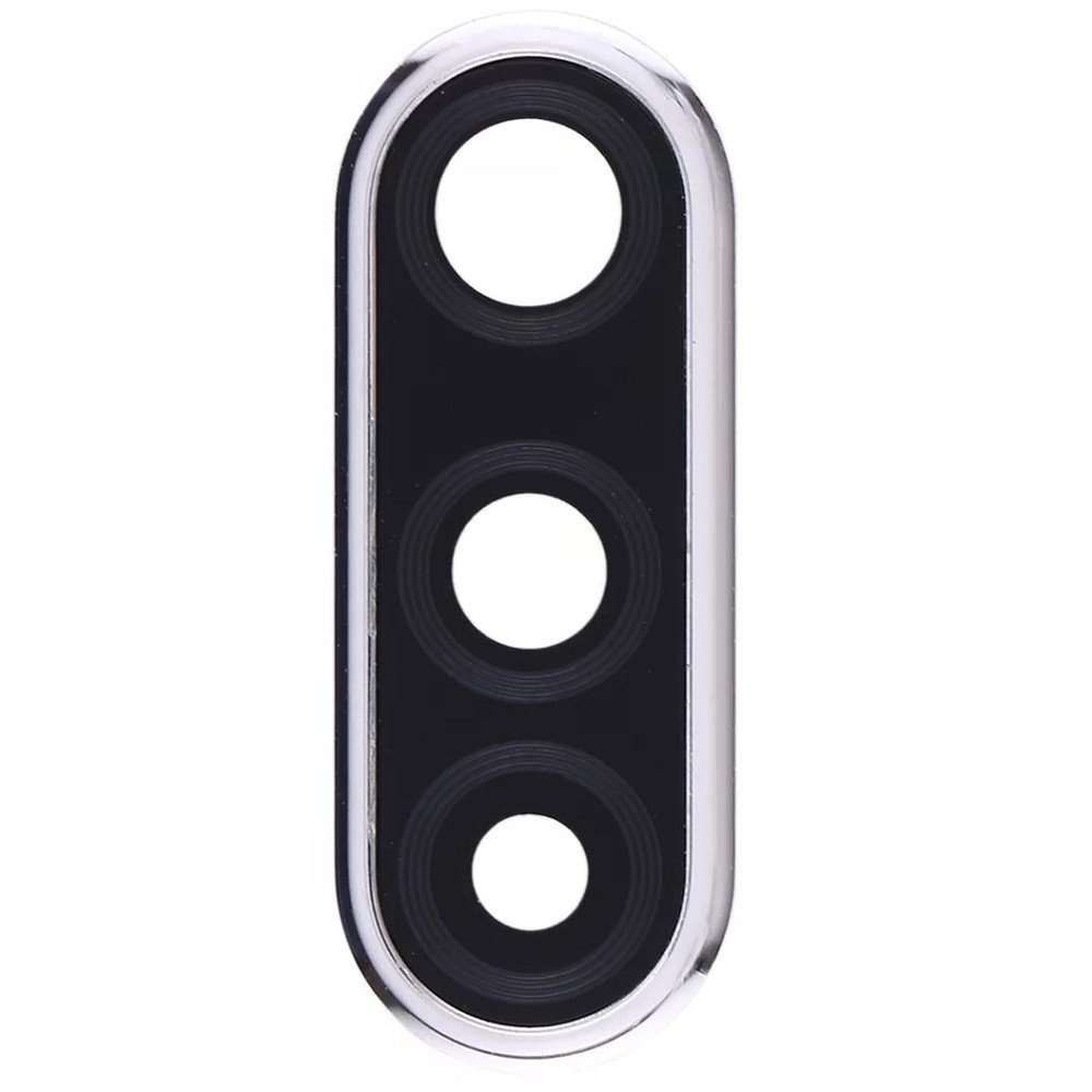 Скло камери Huawei P30 Lite, 24MP з рамкою сріблястого кольору, Pearl White, фото 1