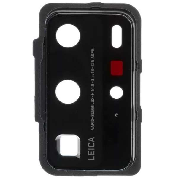 Скло камери Huawei P40 Pro з рамкою чорного кольору, фото 1