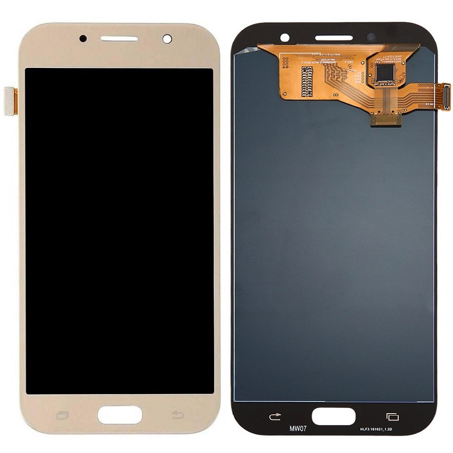 Дисплей Samsung A720 Galaxy A7 2017 золотистий, Gold Sand, OLED (Small LCD), фото 1