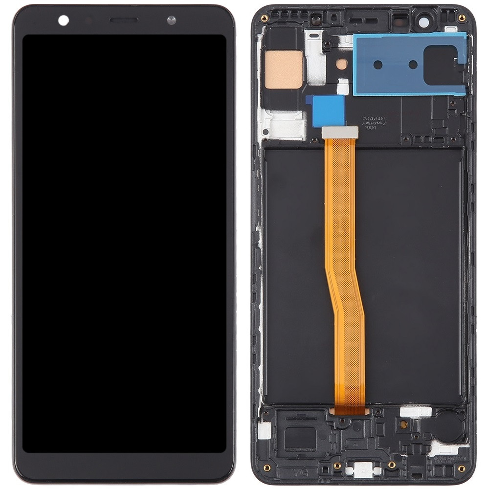 Дисплей Samsung A750 Galaxy A7 2018 чорний, OLED, з рамкою, фото 1