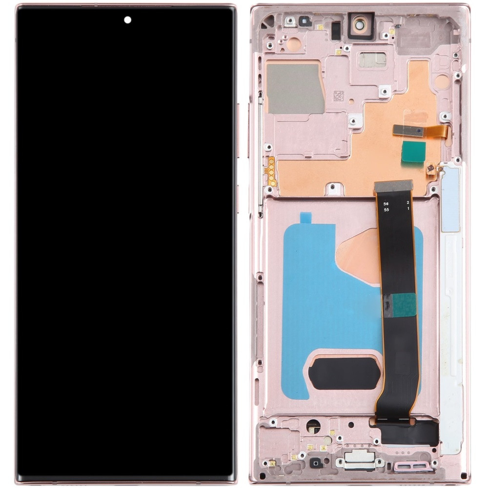 Дисплей Samsung N985 Galaxy Note 20 Ultra /N986 чорний, OLED (Small LCD), з рамкою бронзового кольору, Mystic, фото 1