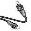 Кабель для зарядки телефона Apple iPhone та передачі даних Type-C-Lightning BOROFONE BU49 |27W, 120см| Черный, фото 4