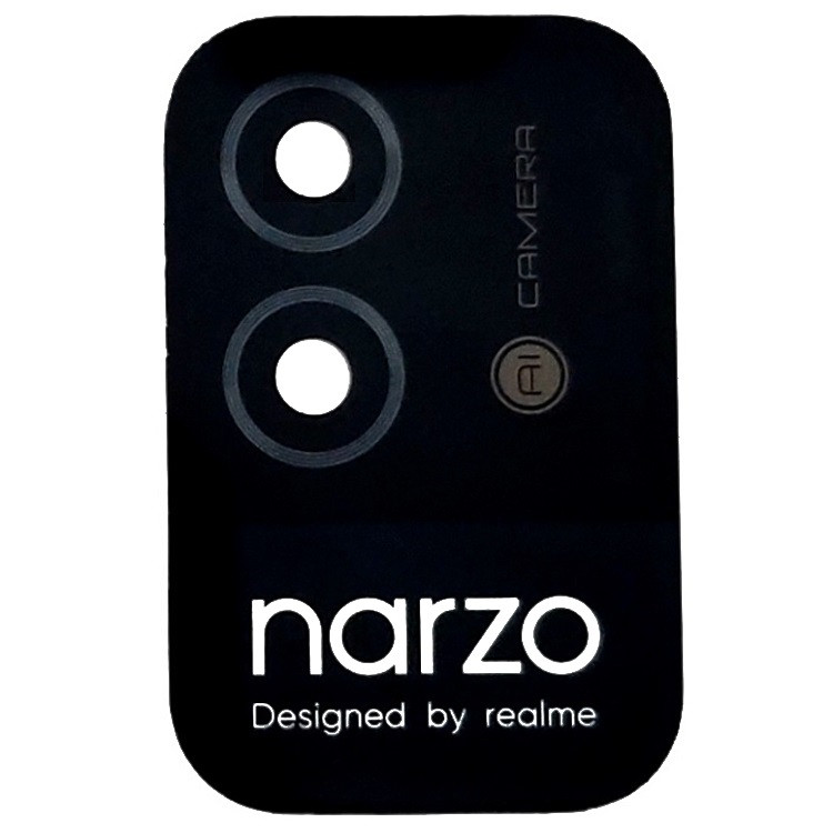 Скло камери Realme Narzo 50i без рамки, чорне, Carbon Black, фото 1
