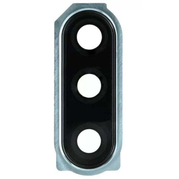 Скло камери Sony J9210 Xperia 5 з рамкою сріблястого кольору, фото 1