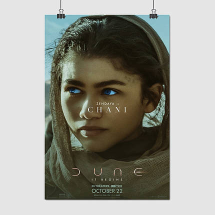 Плакат "Дюна, фремен Чані, Зендея, Dune (2021)", 60×41см, фото 1